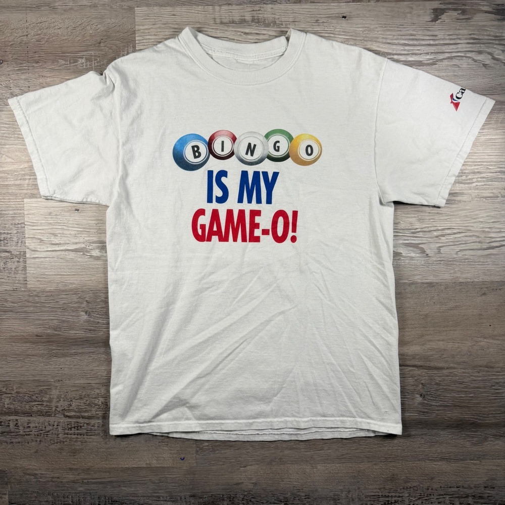 Carnival Cruise Line Bingo Is My Game-O Graphic T-Shirt Mens White Medium